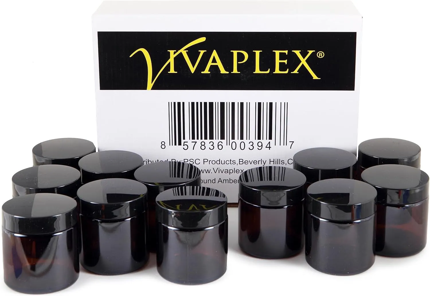 , 12, Amber, 4 Oz, round Glass Jars, with Inner Liners and Black Lids