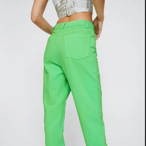 🌀 Bright Neon Green Jeans | Perfect for Spring &amp; Summer