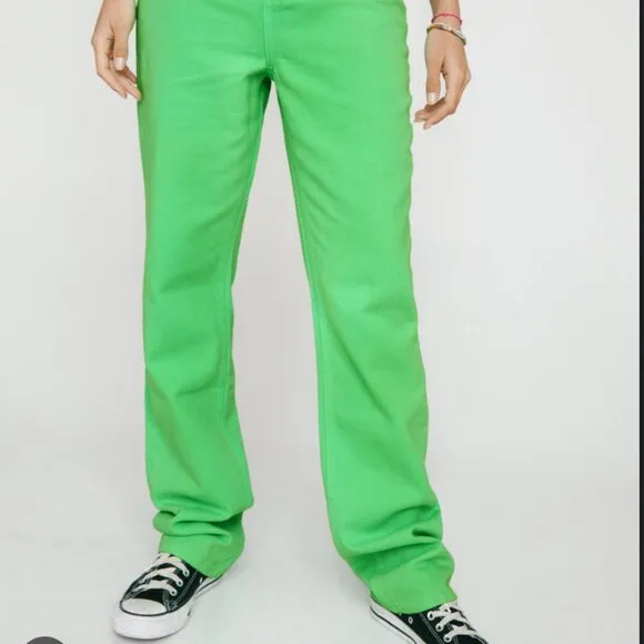 🌀 Bright Neon Green Jeans | Perfect for Spring &amp; Summer