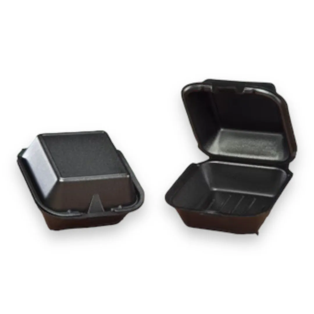 1 COMPARTMENT SANDWICH BLACK 5-13/16" X 5-11/16" X 3-1/8" SN225-3L" 500CT
