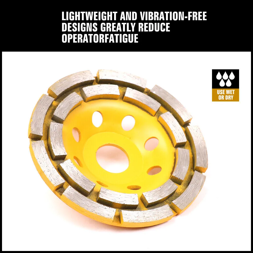 115mm Diamond Grinding Cup Wheel for Concrete & Masonry - Durable Segmented Disc for Granite Stone