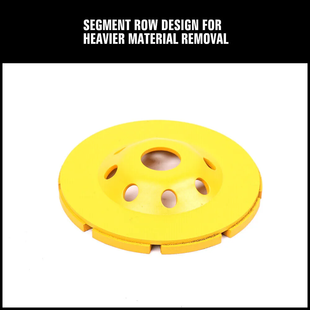 115mm Diamond Grinding Cup Wheel for Concrete & Masonry - Durable Segmented Disc for Granite Stone