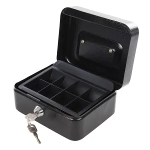 165 X 128 X 80MM METAL CASH & VALUABLES BOX KEYED 795764