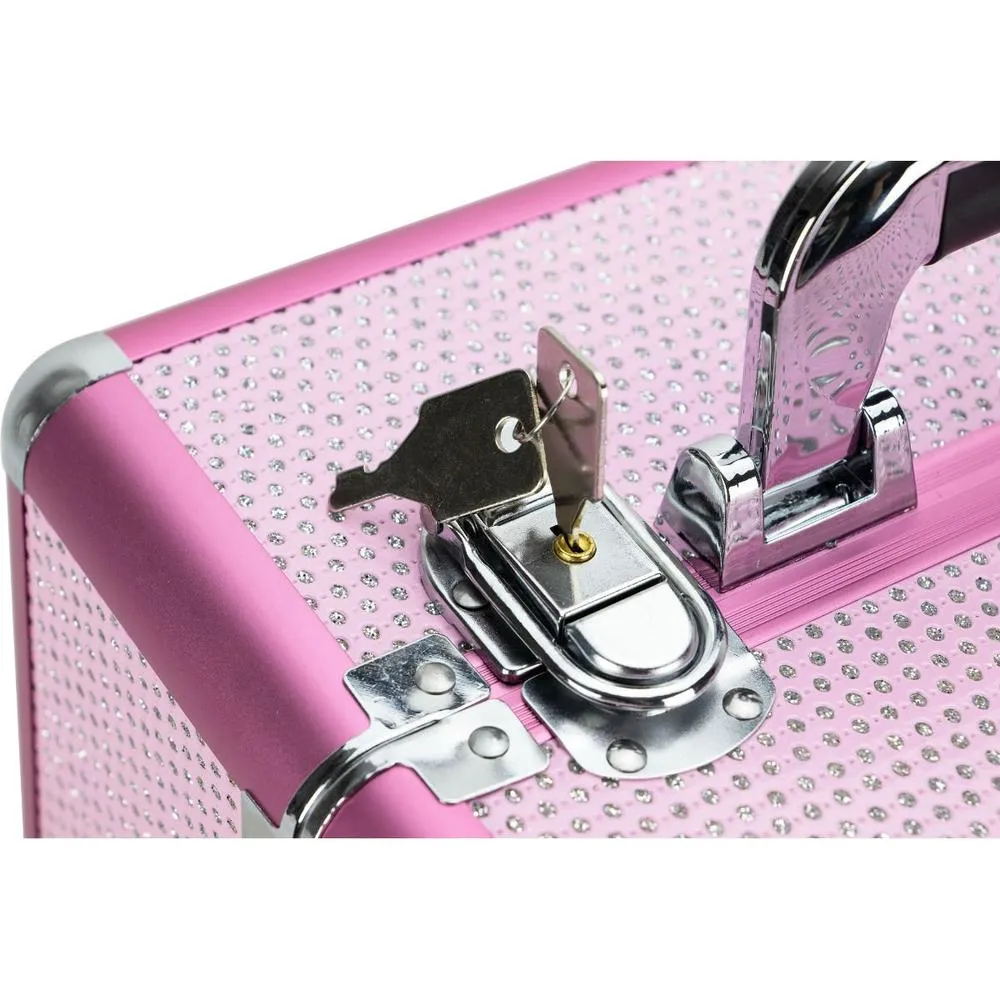 2-Tier Professional Cosmetic Case with Accordion Trays - Pink by TruCase