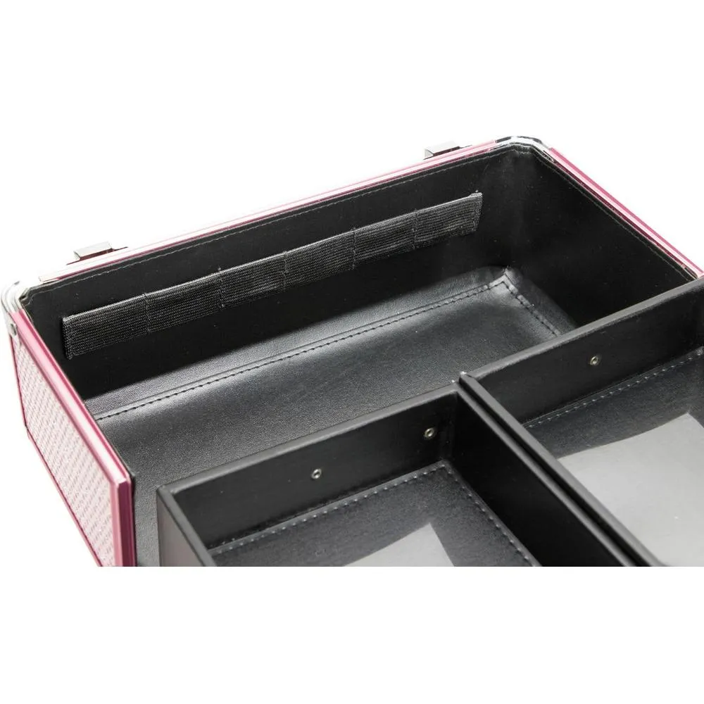 2-Tier Professional Cosmetic Case with Accordion Trays - Pink by TruCase