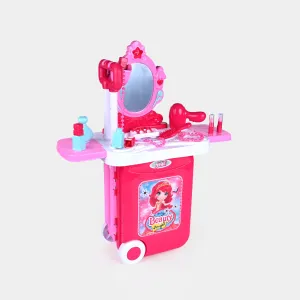 3 in 1 Portable Dressing Table with Cosmetic Set trolly Bag