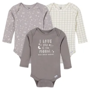 3-Pack Baby Neutral To The Moon and Back Onesies® Bodysuits