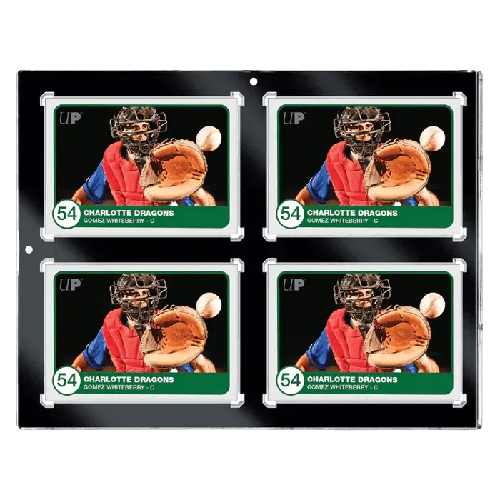 35PT 4-Card Black Border UV ONE-TOUCH Magnetic Holder