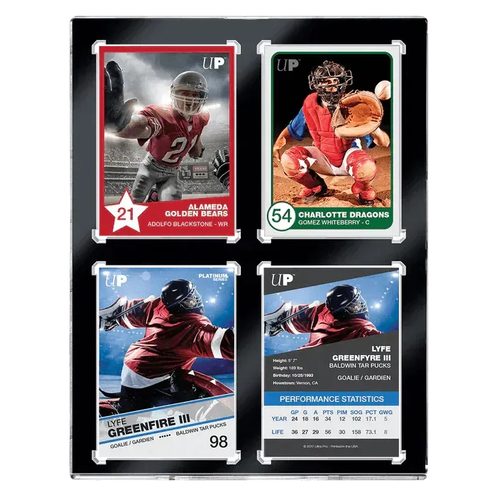 35PT 4-Card Black Border UV ONE-TOUCH Magnetic Holder