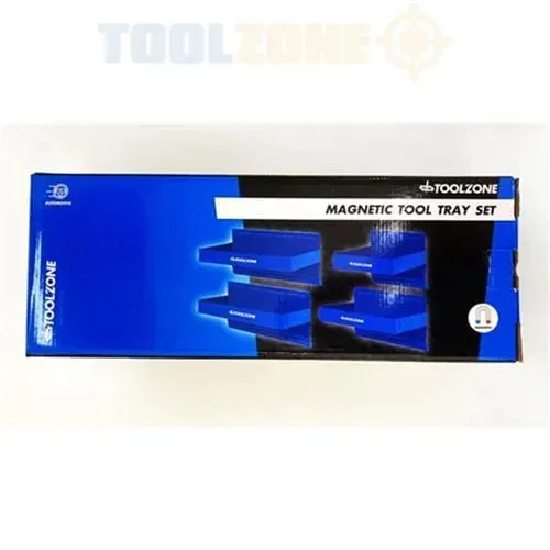 4Pc Magnetic Tool Tray Holders Storage Racks 155Mm - 310Mm Workshop Van Holders