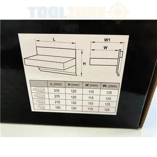 4Pc Magnetic Tool Tray Holders Storage Racks 155Mm - 310Mm Workshop Van Holders