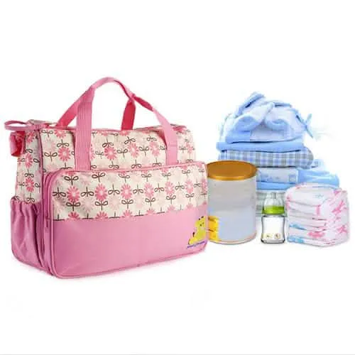 5-Pack: Baby Nappy Diaper Bag Set