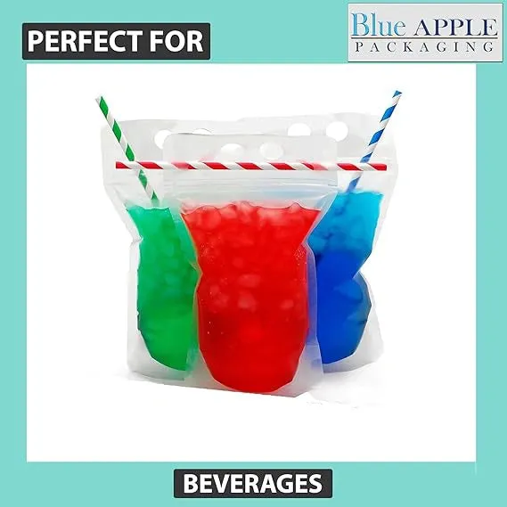 5X9   3 BG inches Zipper Pouches Beverage To-Go 3.6 Mil Polypropylene
