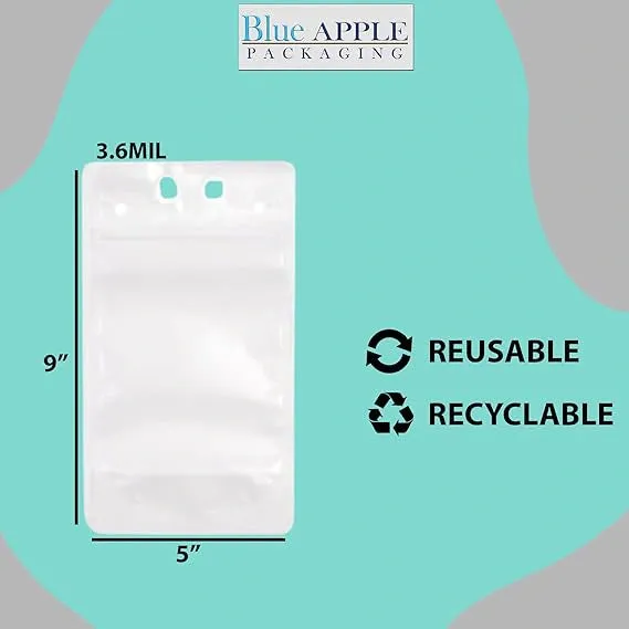 5X9   3 BG inches Zipper Pouches Beverage To-Go 3.6 Mil Polypropylene