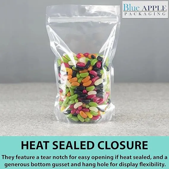 6X9   3 BG inches Clear Stand-Up Pouches with Hang Hole 2.7 mil