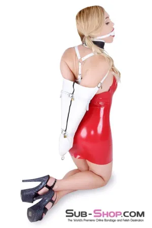 7001M      White Zippered Armbinder with Locking Straps