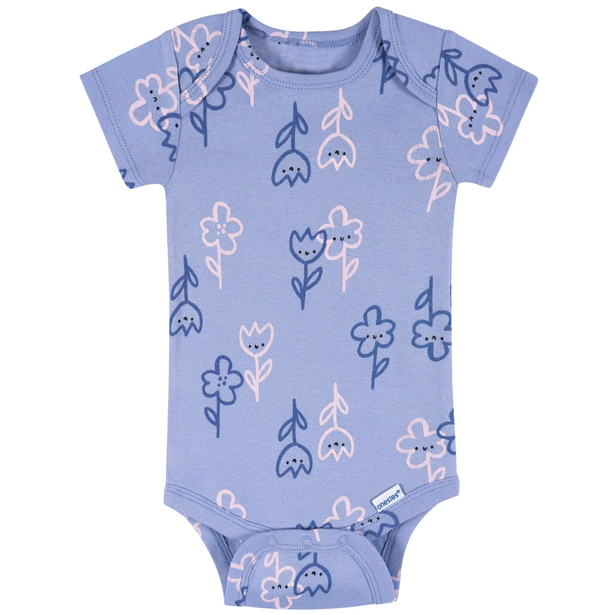 8-Pack Baby Girls Berry Happy Short Sleeve Onesies® Bodysuits