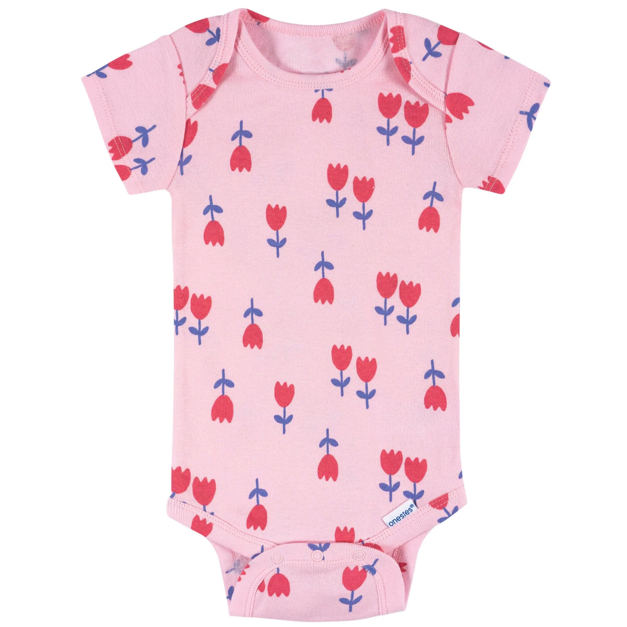 8-Pack Baby Girls Berry Happy Short Sleeve Onesies® Bodysuits