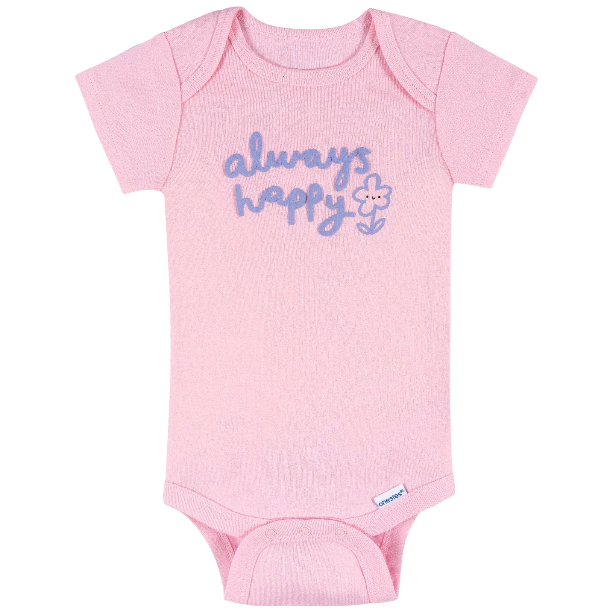8-Pack Baby Girls Berry Happy Short Sleeve Onesies® Bodysuits