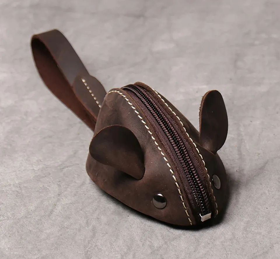 Adorable Kawaii Mouse Coin Purse 🐭✨ | ZRCX Leather Key Wallet for Kids & Adults 👜💖