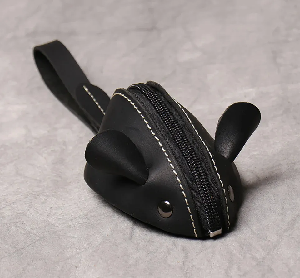 Adorable Kawaii Mouse Coin Purse 🐭✨ | ZRCX Leather Key Wallet for Kids & Adults 👜💖