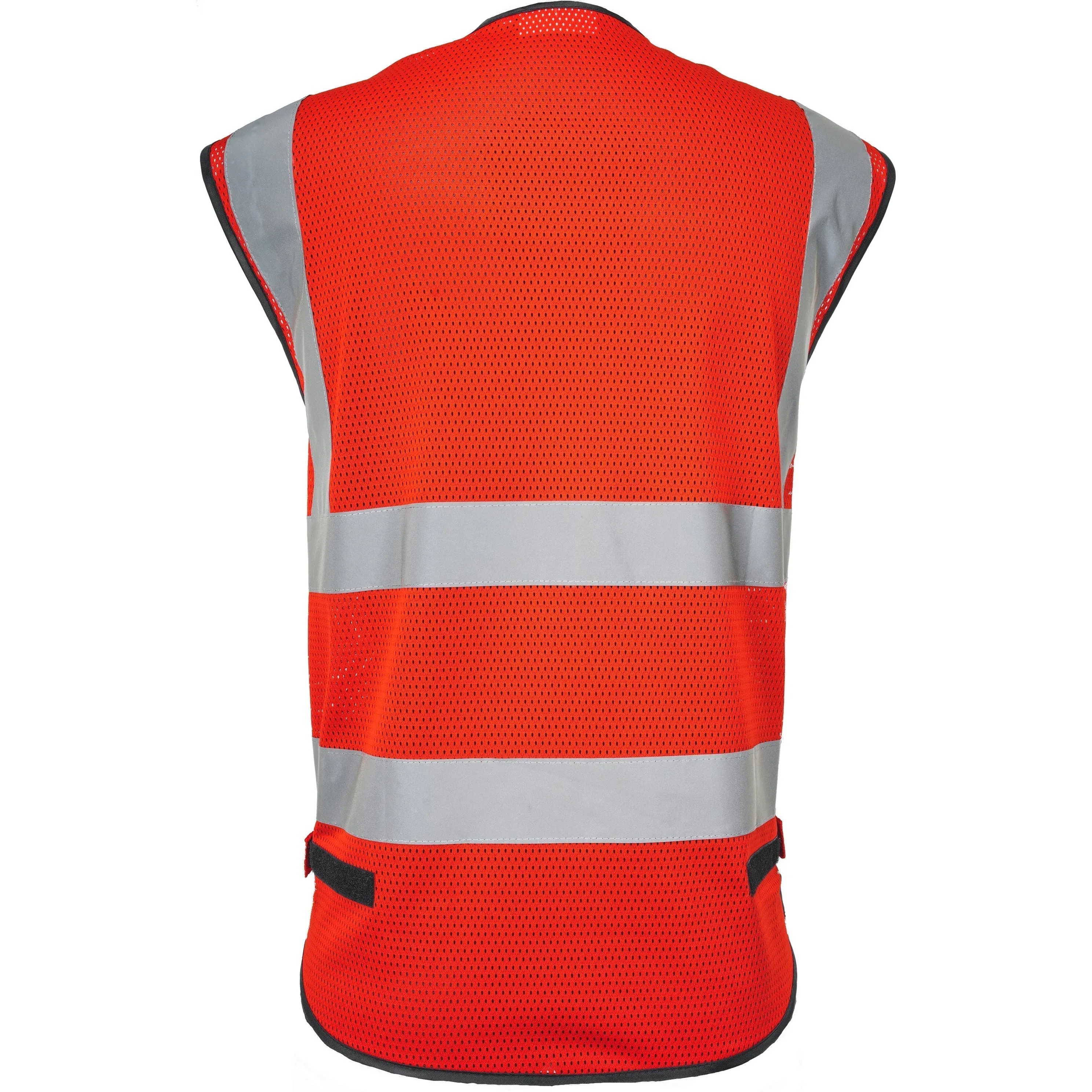 AL-Gard SVPC2RB Red Safety Vest Class 2 Mesh Type Breathable High Visibility with Card Holder and Pockets