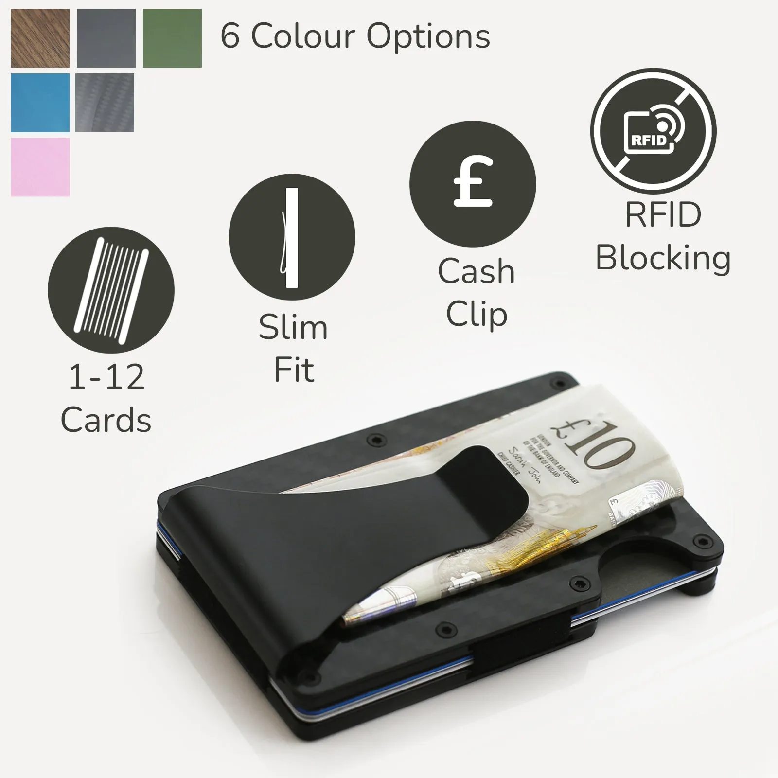 Aluminium Metal Card Wallet - Blank