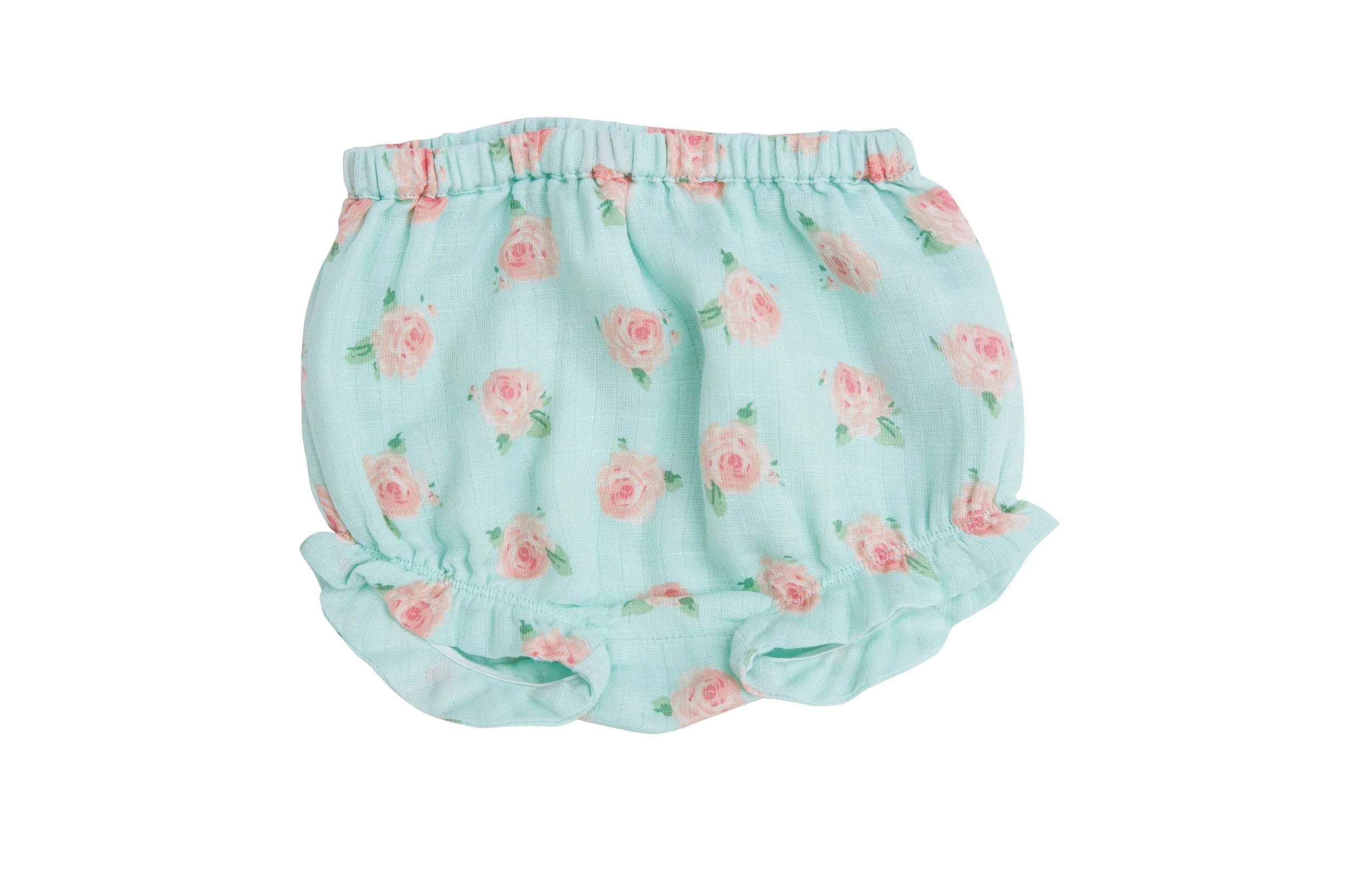 Angel Dear Petite Rose Muslin Ruffle Top & Bloomer Set