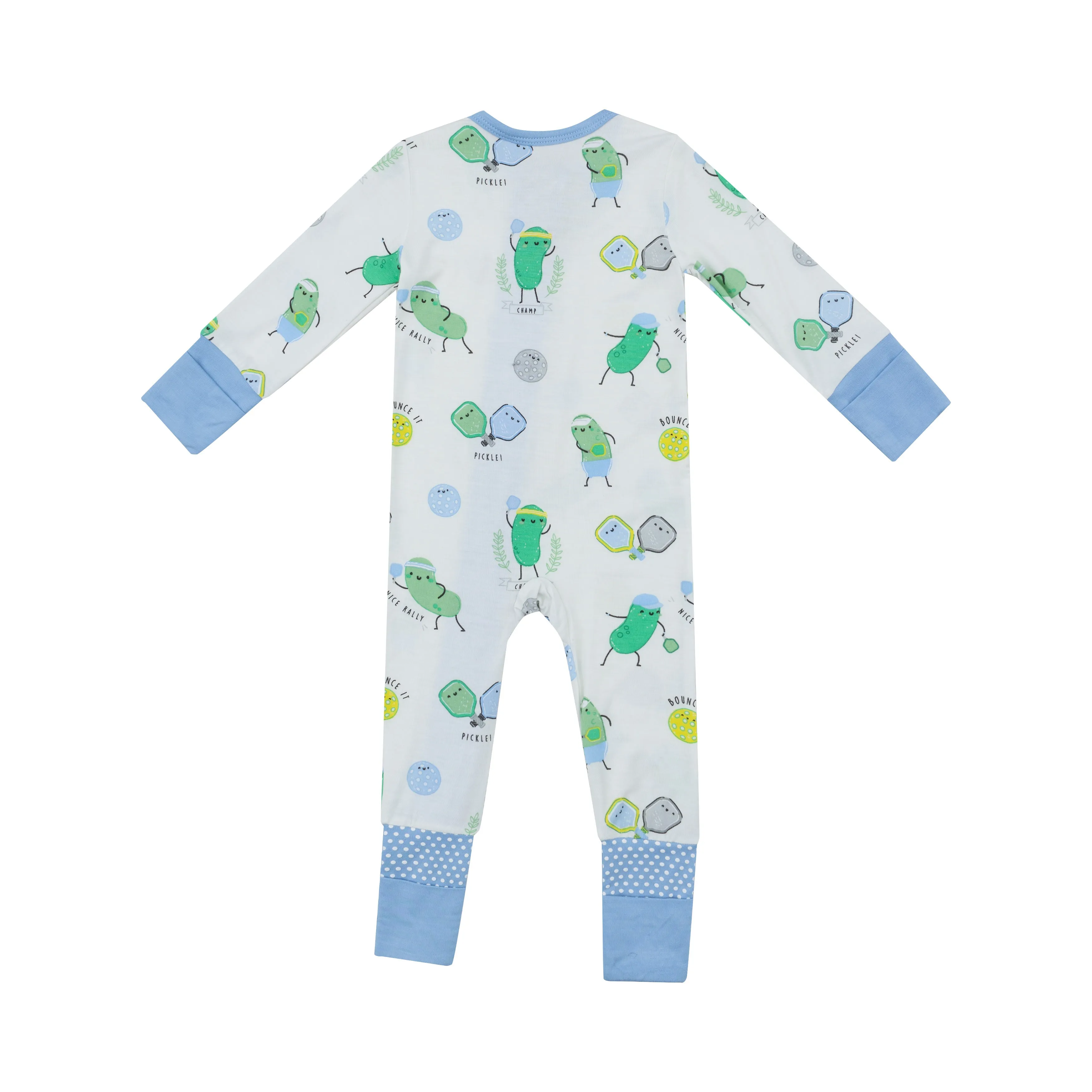 Angel Dear || Pickleball Blue 2 Way Zipper Romper