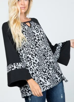 Animal Print Sweater Top