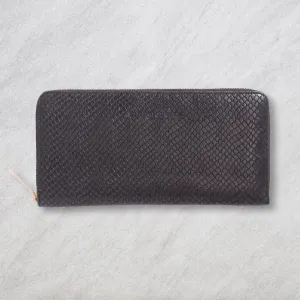 Arlington Milne Large Wallet, Navy Snake