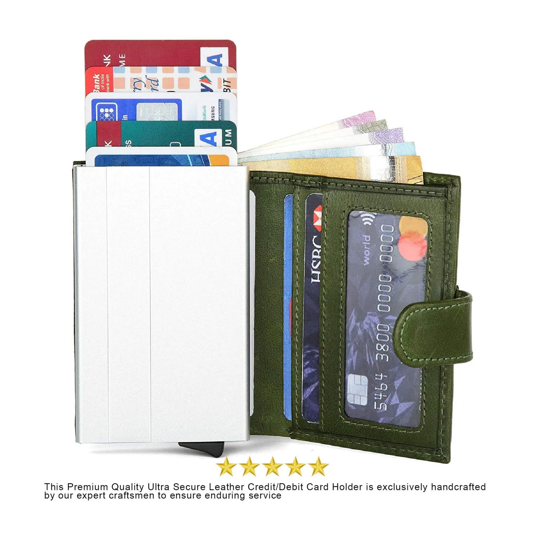 ARNOLD RFID Protected Leather Card Holder for Men