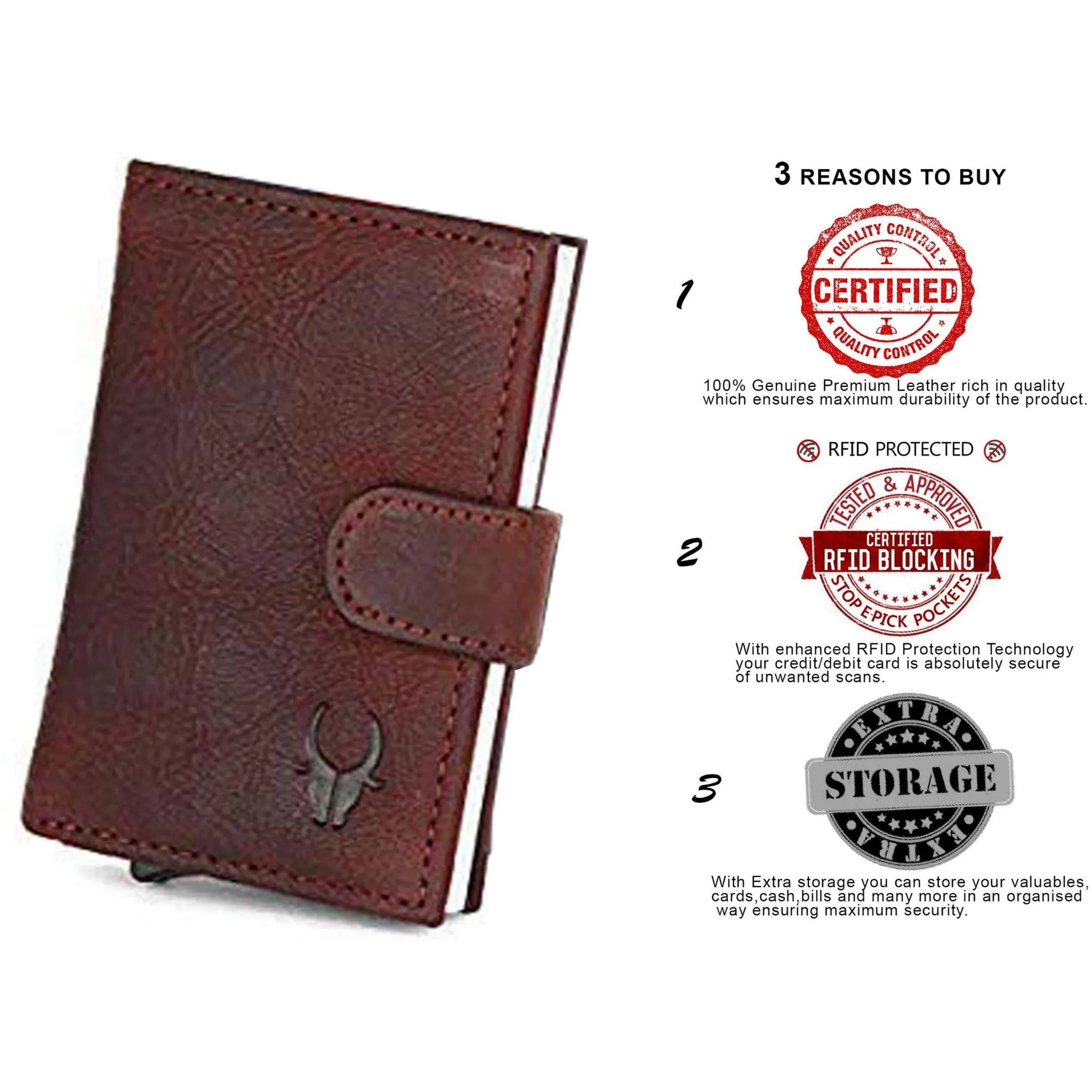 ARNOLD RFID Protected Leather Card Holder for Men