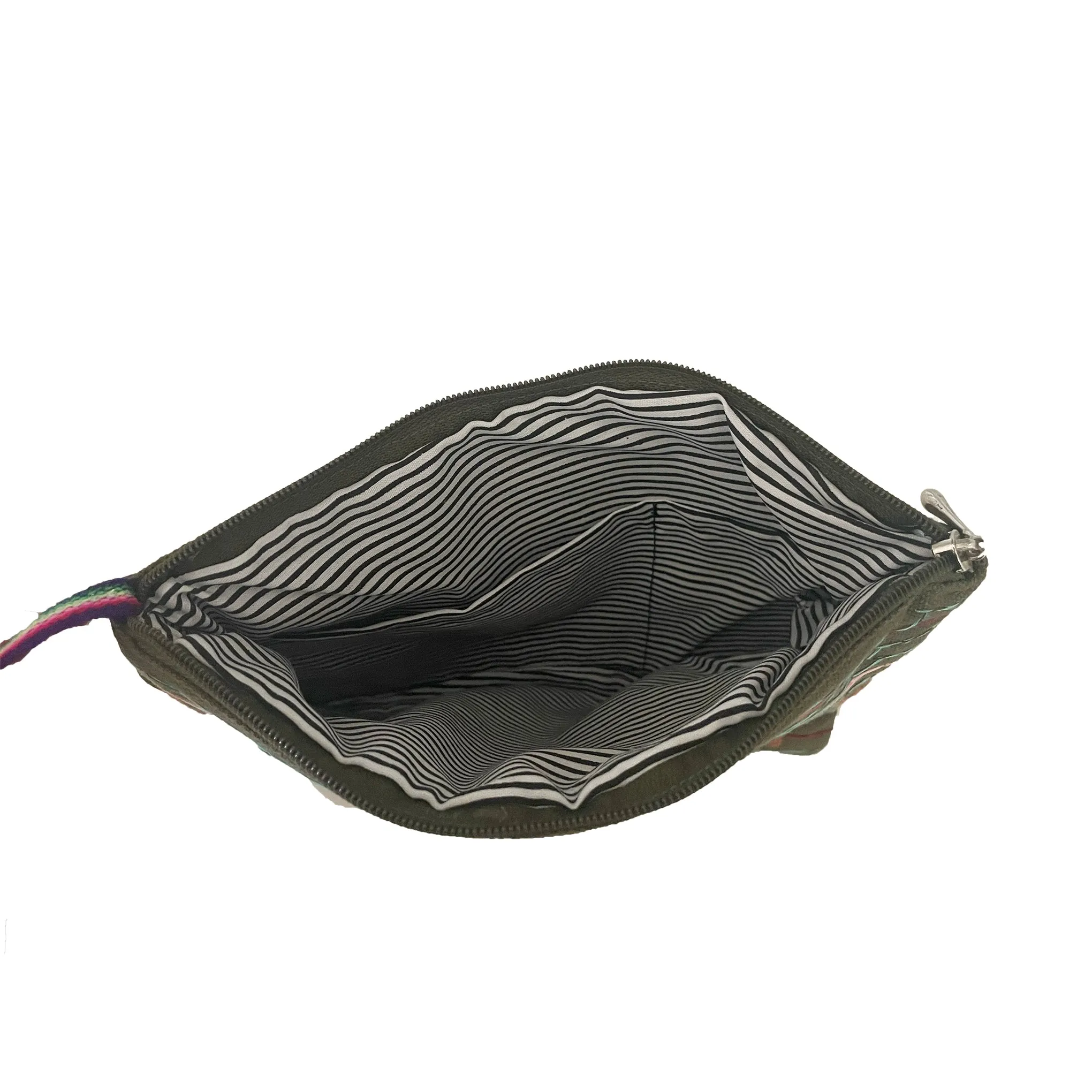 Arpillera Carry-All Pouch, Zipper Mini Storage Bag, Clutch Portable Cosmetic Bag