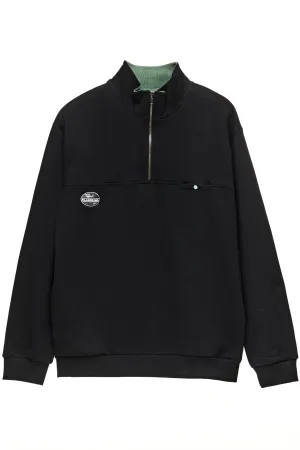 Ascend 1/4 Zip Crew - Black