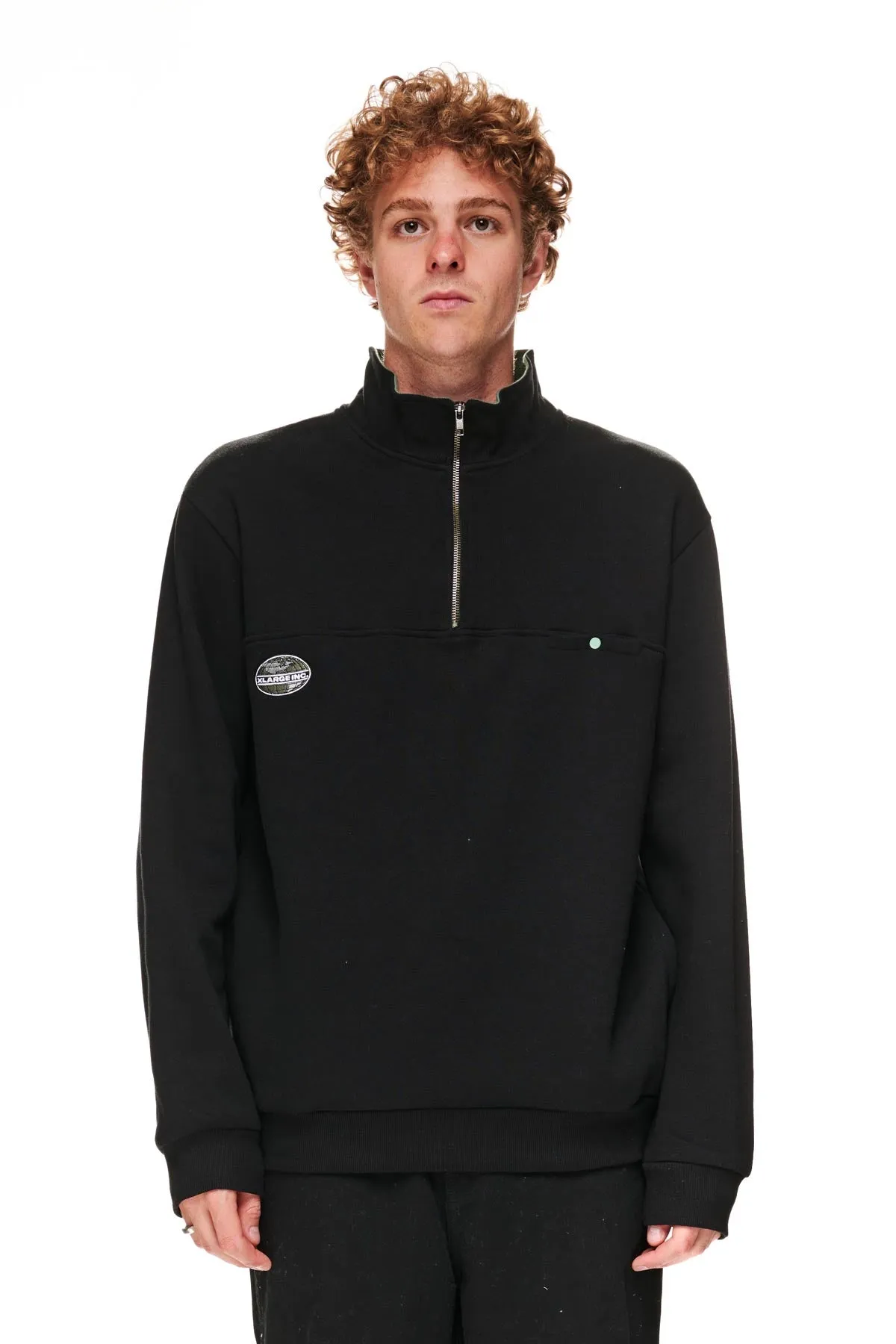 Ascend 1/4 Zip Crew - Black