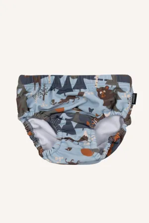 ASH BABY SWIM DIAPER - LIGHTBLUE/BROWN