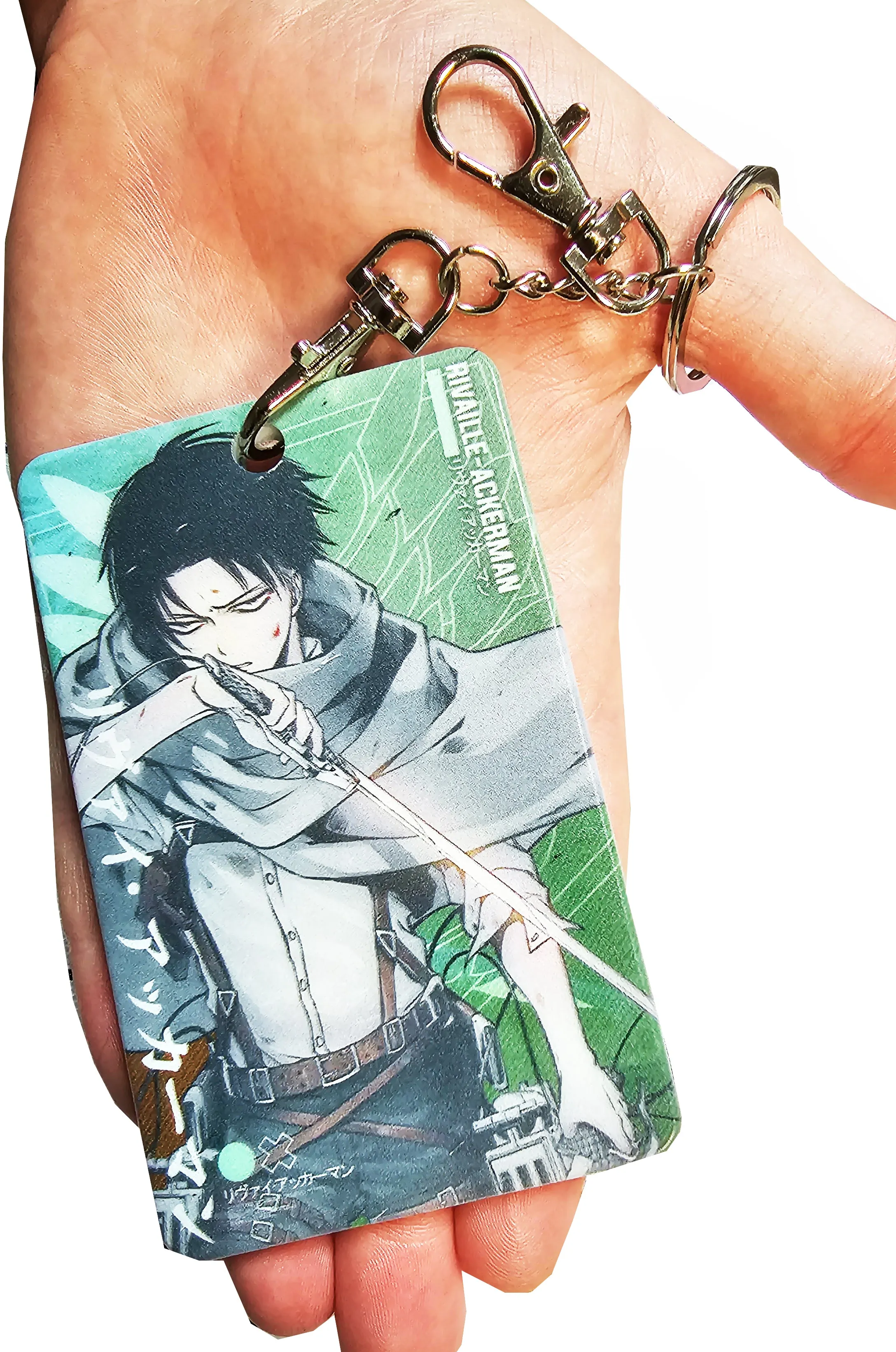 Attack On Titan Levi Ackerman - Card Holder with Keyring
