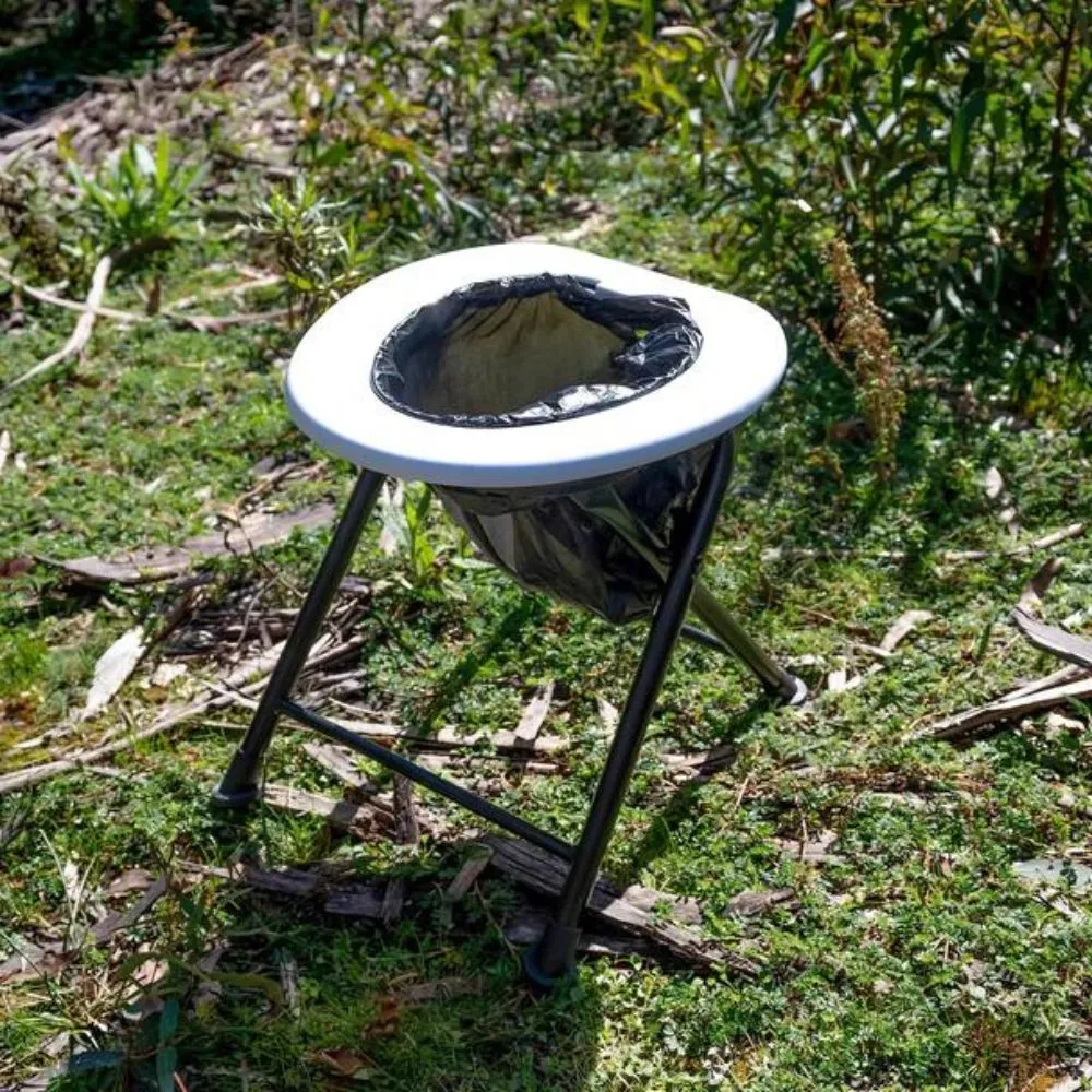 Aussie Traveller Folding Toilet Black