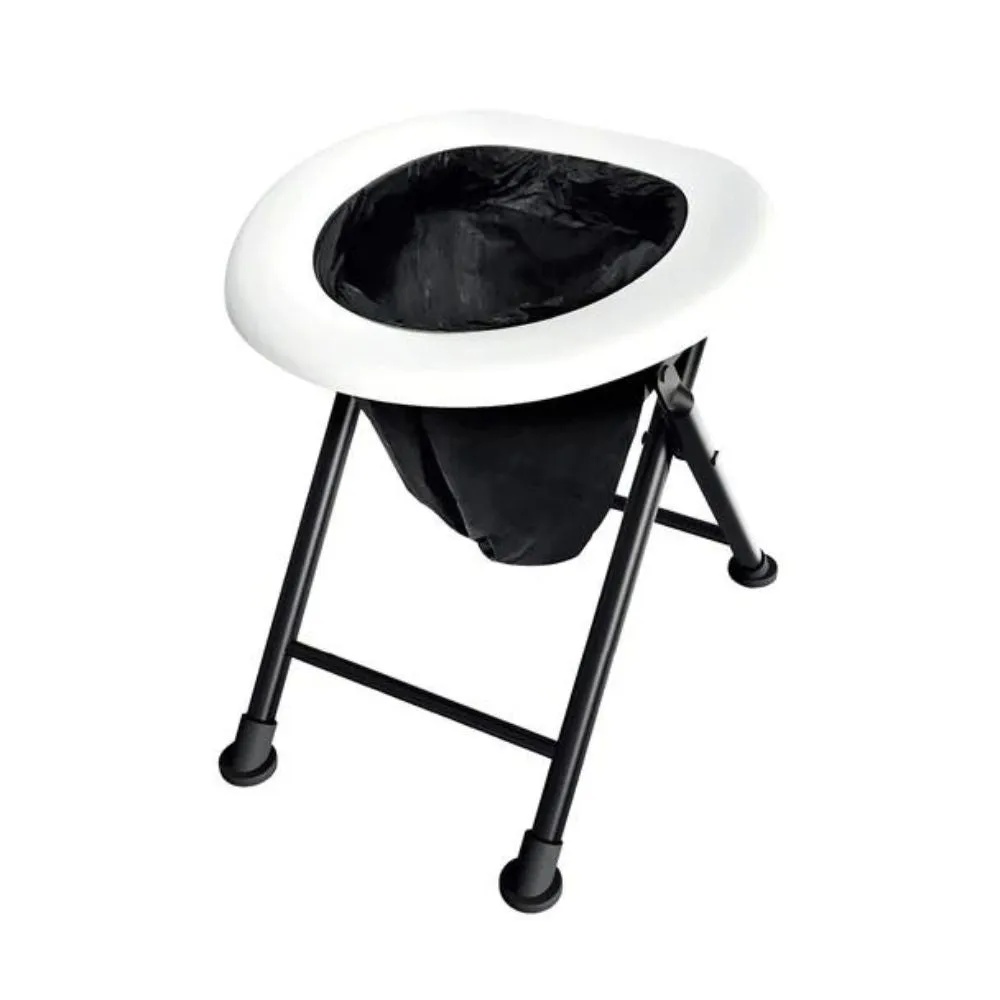 Aussie Traveller Folding Toilet Black