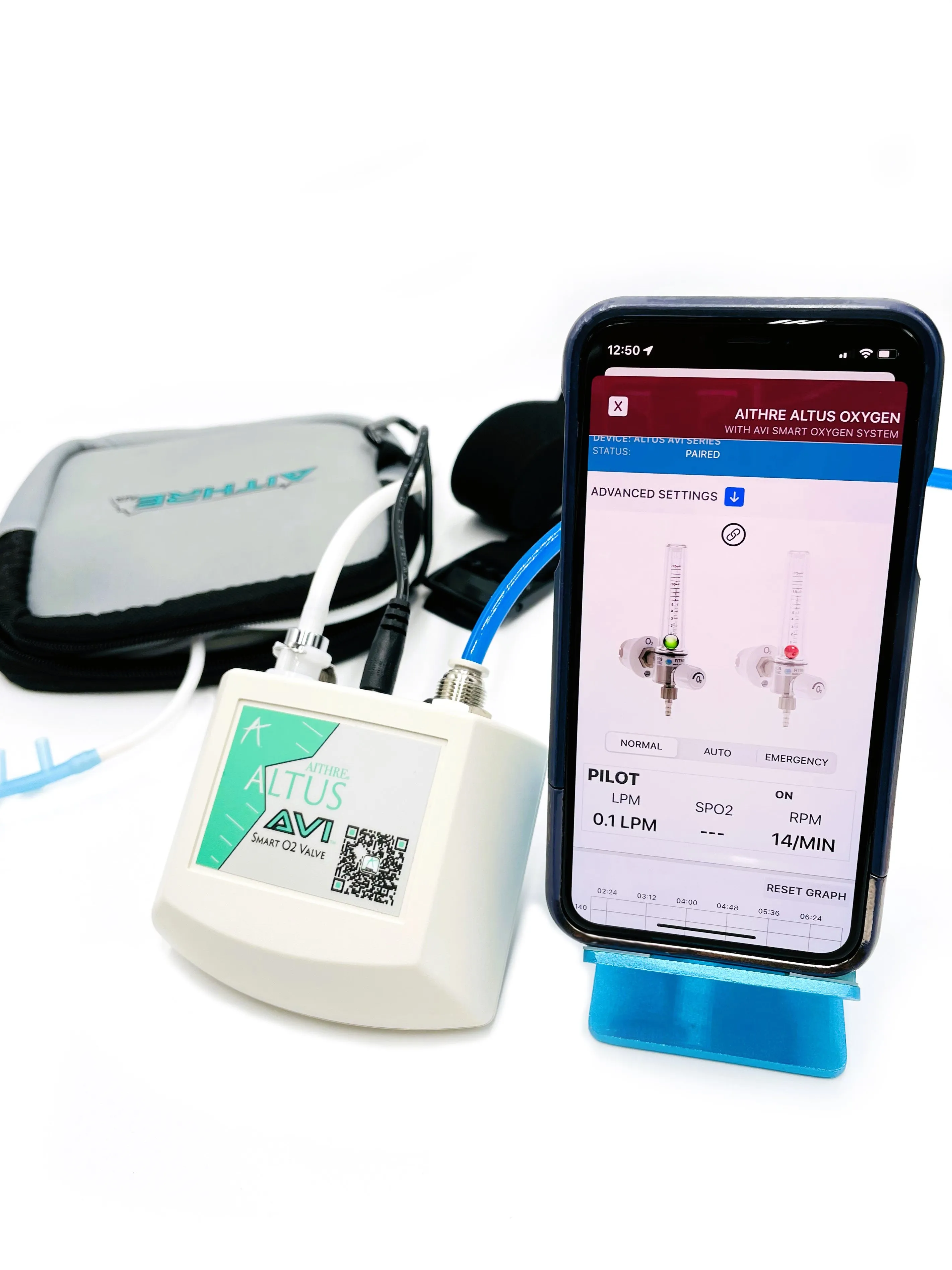 AVI 1-Place Smart O2 Valve with Mountain High Regulator and Altus Meso