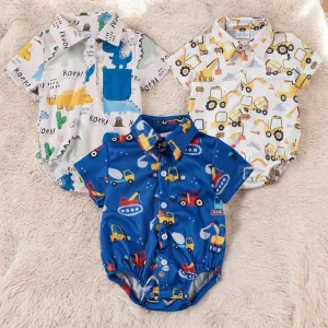 Baby Boy Collared Onesie
