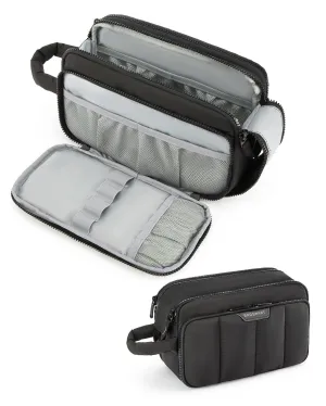 BAGSMART Travel Toiletry Bag for Women, Wide-open Makeup Bag Organizer, Puffy Make Up Case, Large Capacity Cosmetic Organizer for Women for Travel Essentials Toiletries Accessories Bottles(Black)