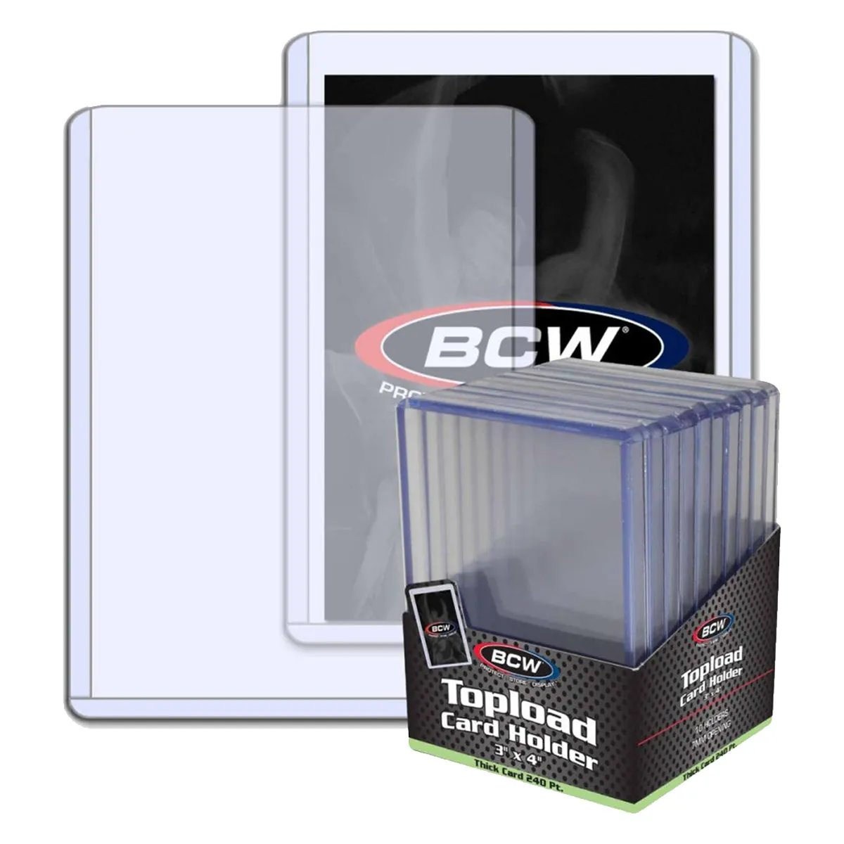 BCW Topload Card Holder Thick 240 Pt 3" x 4"