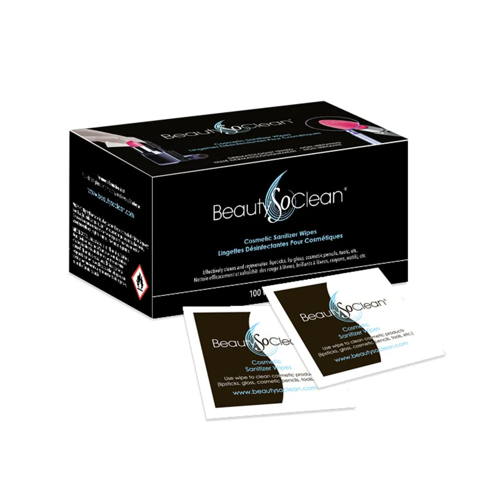 BeautySoClean Cosmetic Sanitizer Wipes (100 Packets)
