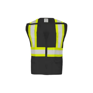 Black Mesh Safety Vest (6 Pockets)