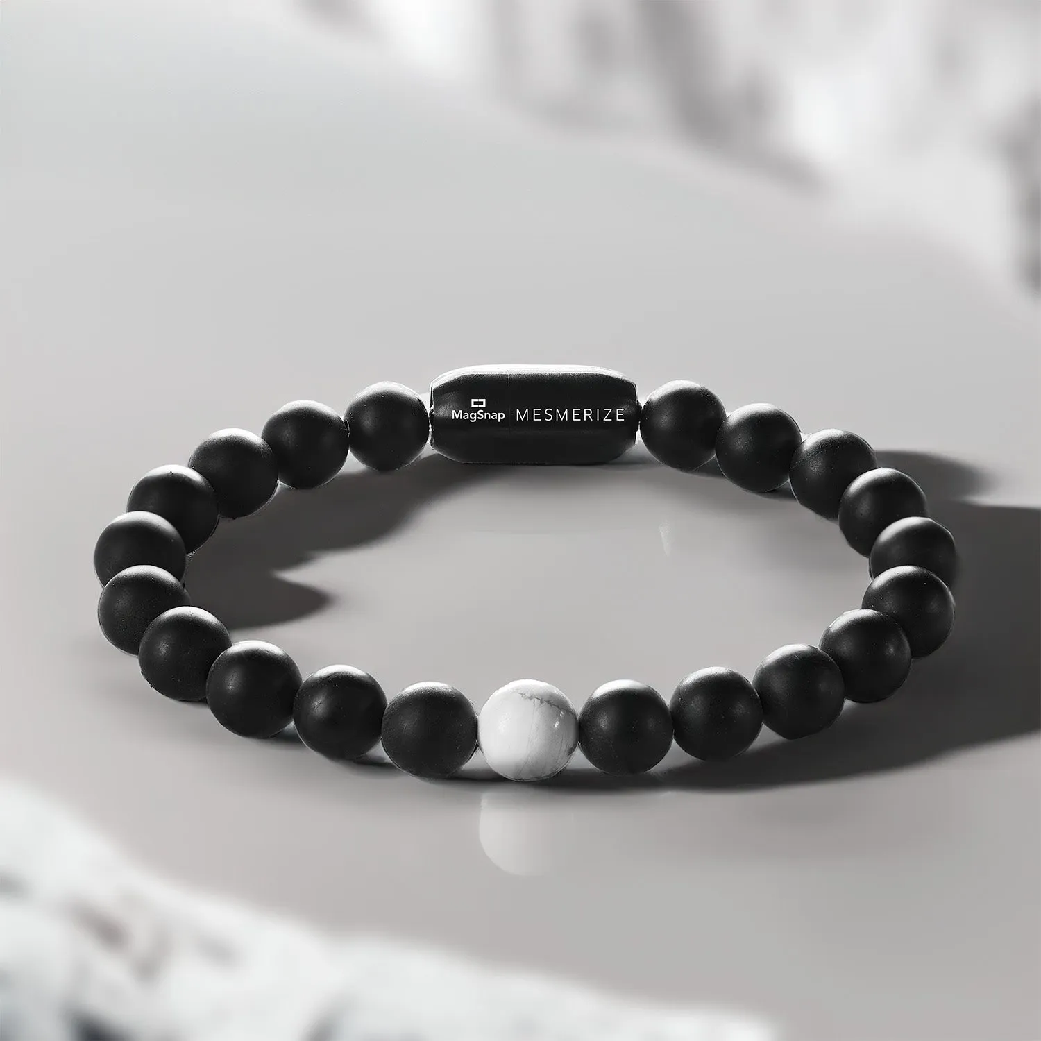 Black Onyx and Howlite Bracelet With MagSnap 2