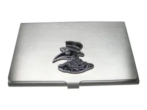 Black Toned Plague Doctor Head Business Card Holder