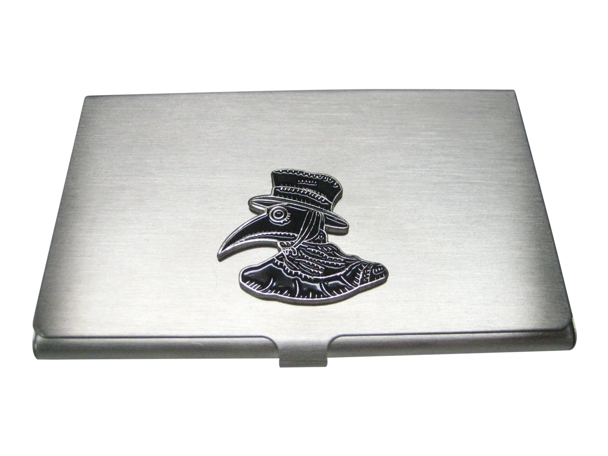 Black Toned Plague Doctor Head Business Card Holder