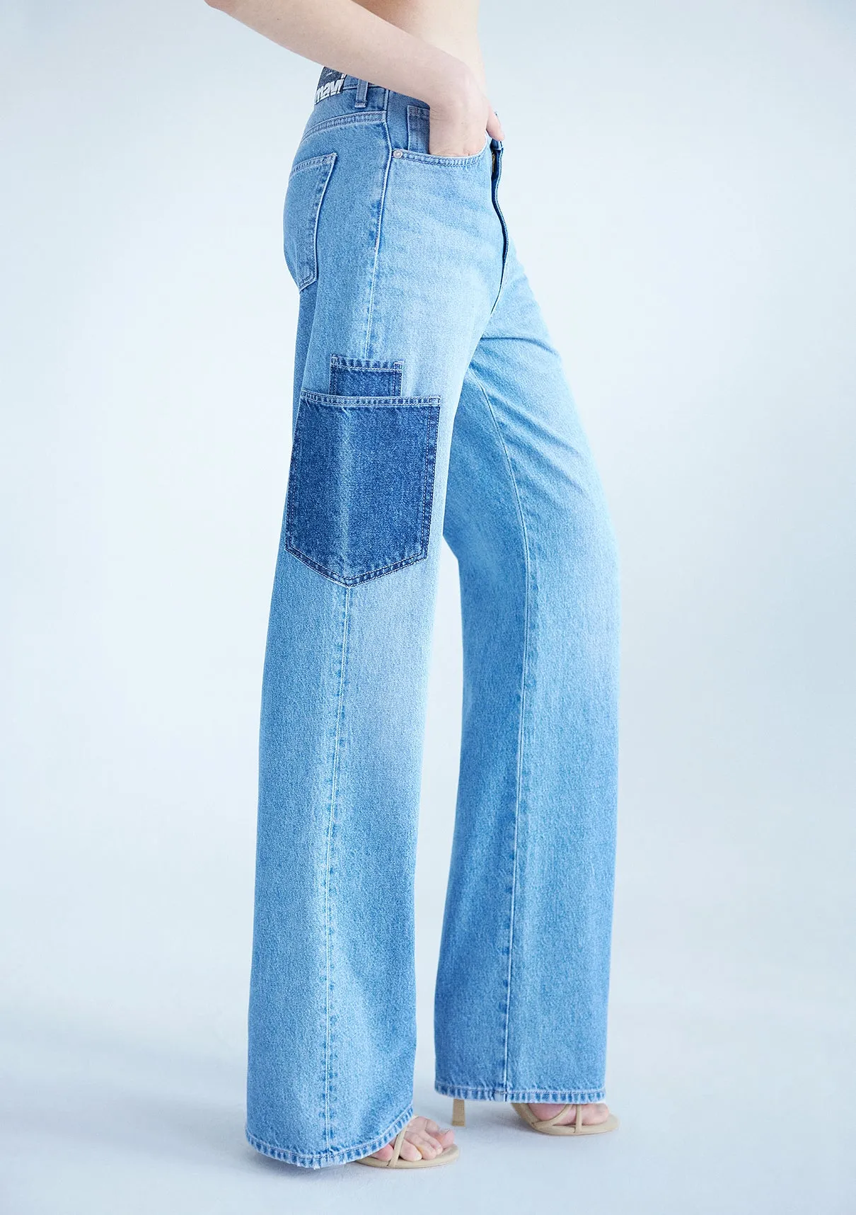 Blocking Upcycle Jean Pants
